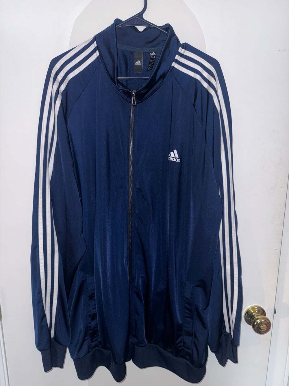 Adidas Men's Essentials 3-Stripes Tricot Track Jacket Navy Blue